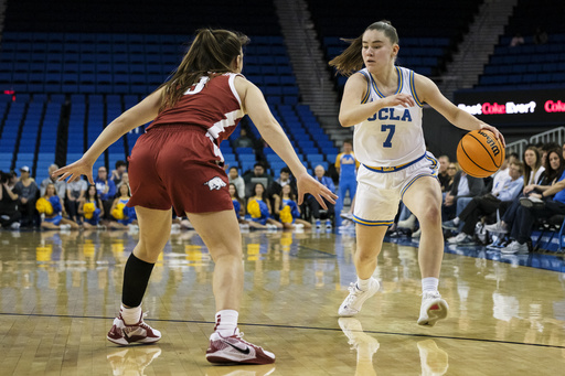 Gardiner and Betts join forces to propel No. 5 UCLA women’s team to a 101-52 rout against Arkansas