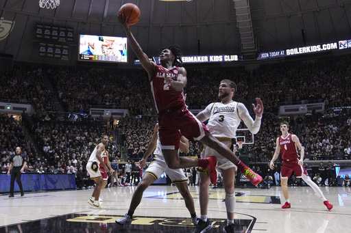 Trey Kaufman-Renn’s 26 points propel No. 13 Purdue to victory over No. 2 Alabama, 87-78.