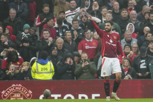 Bruno Fernandes nets stunning goal in milestone match for Manchester United versus Leicester.