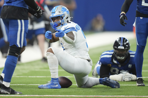 Lions secure ninth consecutive victory with a 24-6 triumph over Colts, fueled by three rushing touchdowns and a tough defense.