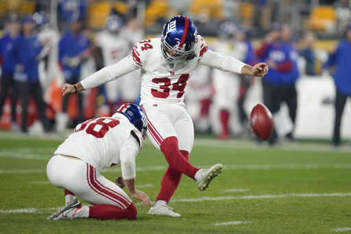 Giants’ kicker Greg Joseph will miss the game versus the Commanders, with rookie Jude McAtamney set to take his place.