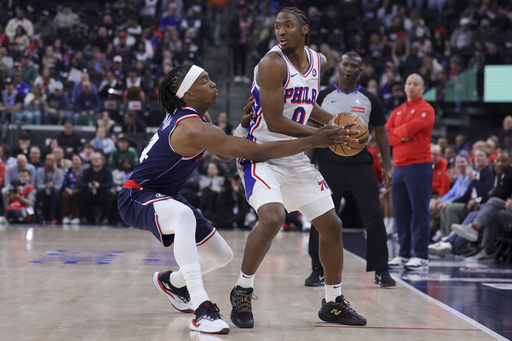 Tyrese Maxey, All-Star guard for the 76ers, sidelined due to hamstring injury, according to AP source.