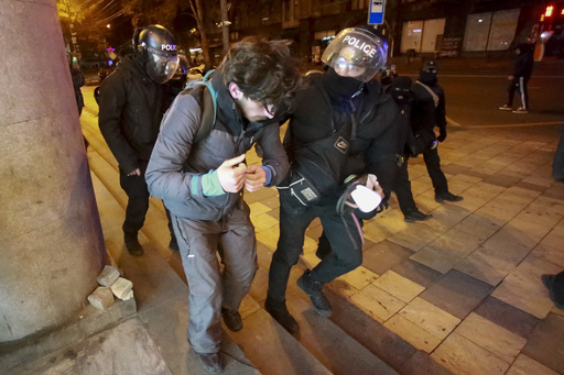 Protests erupt in Georgia as police confront demonstrators following the prime minister’s halt on EU membership discussions.