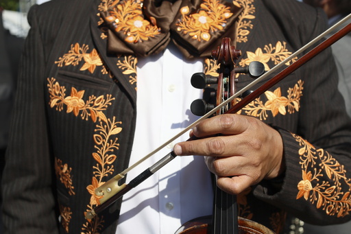 Over a thousand mariachis perform timeless hits like ‘Cielito Lindo’ in a plaza in Mexico City.