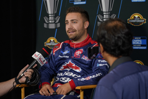 Ty Majeski, contender for the NASCAR truck series championship, penalized for skipping media event to cast his vote.