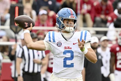 AP Player of the Week: Ole Miss QB Jaxson Dart surpasses Archie Manning’s total yardage record with 562 yards