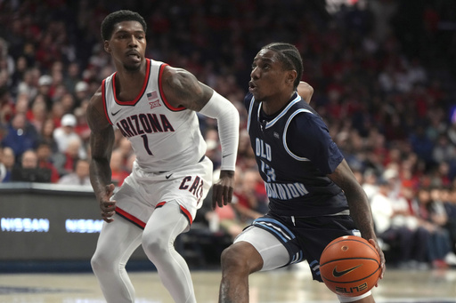 Tobe Awaka tallies 18 points as No. 10 Arizona defeats Old Dominion 102-44