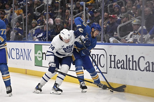 Parayko nets two goals, Broberg injured as Blues defeat Maple Leafs 4-2 in Berube’s comeback to St. Louis