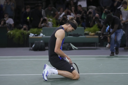 Zverev triumphs over Humbert in straight sets to claim Paris Masters title.