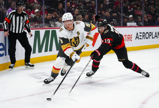 Samsonov stops 38 shots as Golden Knights edge Senators 3-2