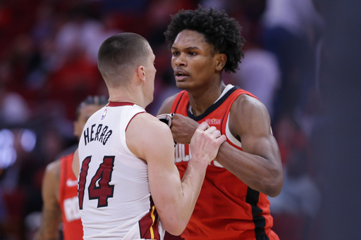 Thompson-Herro altercation results in several players and coaches being ejected during Heat’s win in Houston