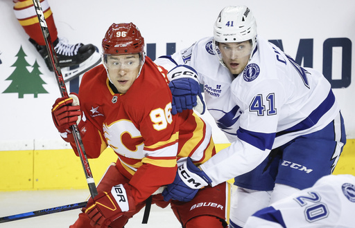 Kucherov’s six-point performance and Guentzel’s hat trick propel Lightning to an 8-3 victory against Flames