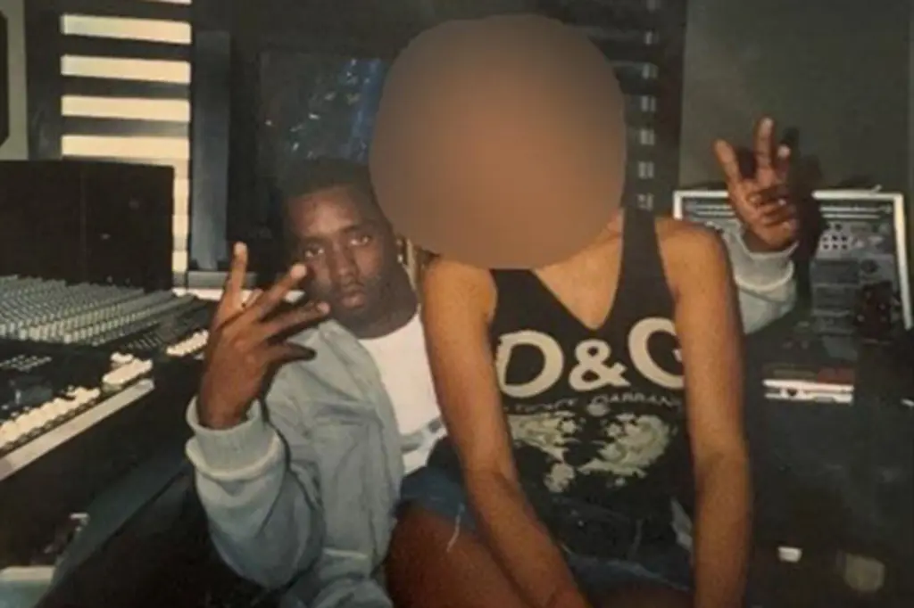 The 17-year-old was pictured sitting on Sean “Diddy” Combs’ lap inside his New York City studios in December 2003.