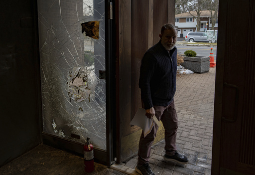 A Montreal synagogue is set ablaze in an arson incident, causing damage to an adjacent Jewish office structure.