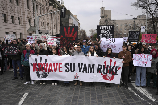 Protests across Serbia demand accountability from populist leaders following roof collapse disaster.