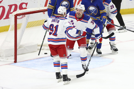 Fox contributes a goal and two assists in Rangers’ 3-2 victory over Sabres, marking their third win in eleven matches.