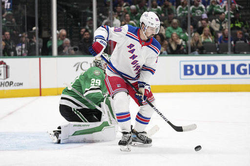 Shesterkin shines with 41 stops as Rangers defeat Stars 3-1, snapping three-game slide