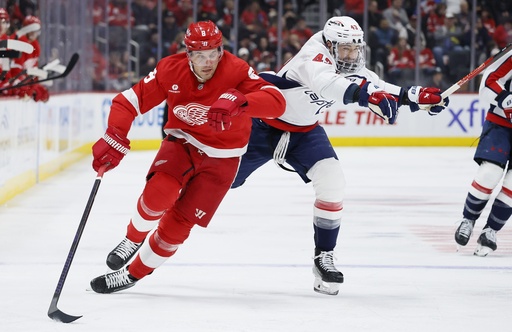 Kane achieves 1,300 career points as Red Wings snap losing streak with 4-2 victory against Capitals