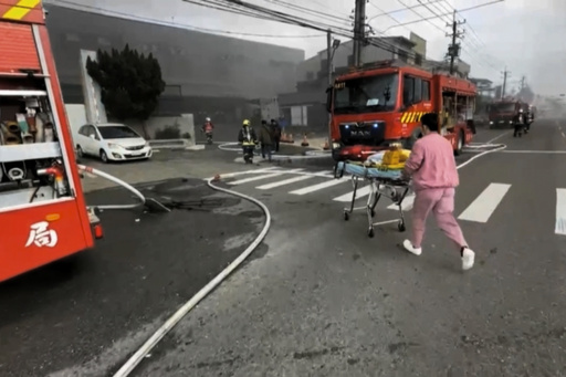 A large blaze claims the lives of 9 individuals at a construction site in Taiwan