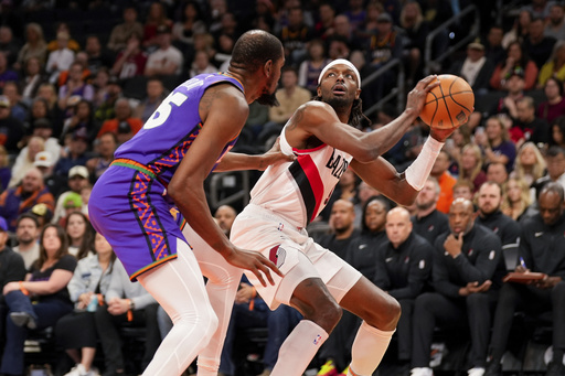 Suns secure 116-109 win, handing Trail Blazers their sixth consecutive defeat.