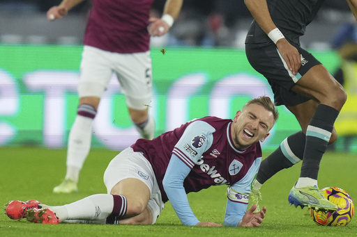 West Ham’s skipper Jarrod Bowen sidelined due to broken left foot