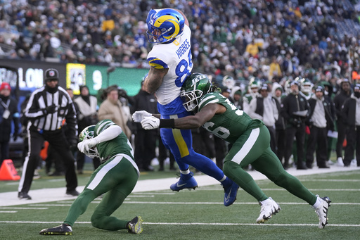 Rams defeat Jets 19-9 as Stafford connects with Higbee following Rodgers’ turnover