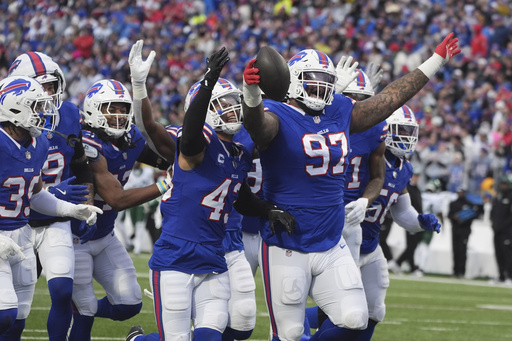 Bills secure second seed in AFC after dominating 40-14 victory over the ill-disciplined Jets