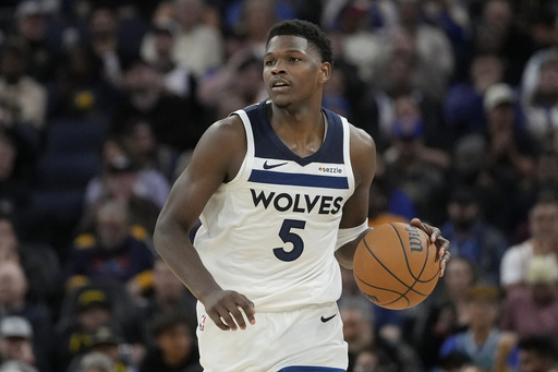 Anthony Edwards of the Minnesota Timberwolves penalized with a $25,000 fine