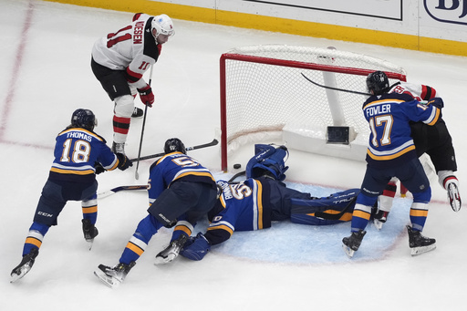 Palat nets third goal in four outings as Devils defeat Blues 4-1