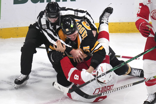 Pavel Zacha nets overtime goal at 2:15, guiding the Bruins to a 3-2 victory against the Red Wings.