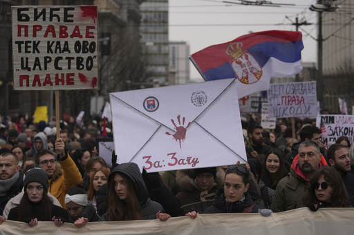 Serbian students on strike urge chief prosecutor to advocate for law and justice