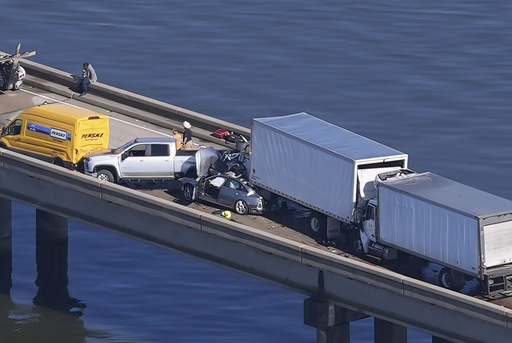 Foggy conditions lead to car accidents injuring 33 and causing bridge near New Orleans to shut down for several hours.