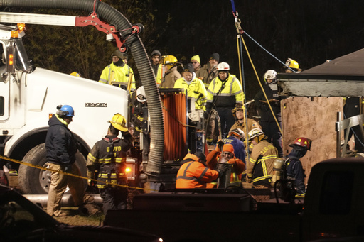 Search efforts continue for woman who fell into Pennsylvania sinkhole.