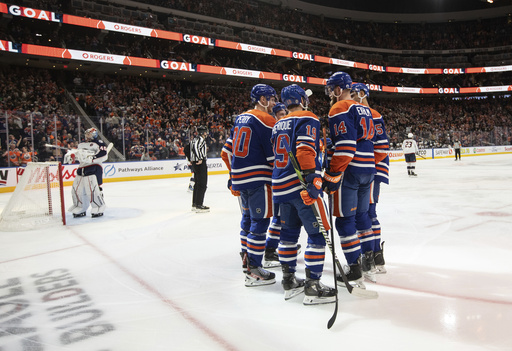 Draisaitl nets two goals while McDavid records four assists in Oilers’ 6-3 victory over Blue Jackets