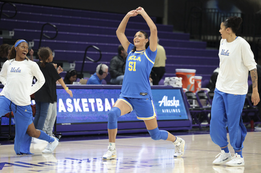 Lauren Betts scores 23 points in UCLA’s 73-62 victory against Washington.