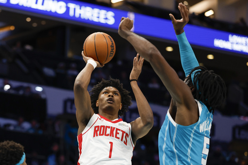 Jabari Smith Jr. tallies 21 points as Rockets secure 114-101 win over Hornets, marking their third consecutive victory.