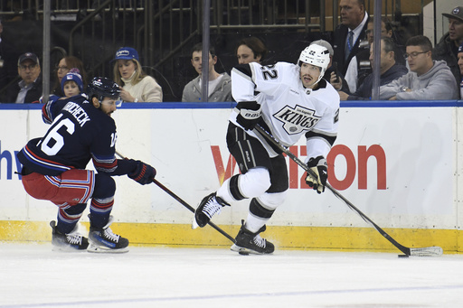 Alex Turcotte nets opening-period goal in Kings’ 5-1 victory over the faltering Rangers