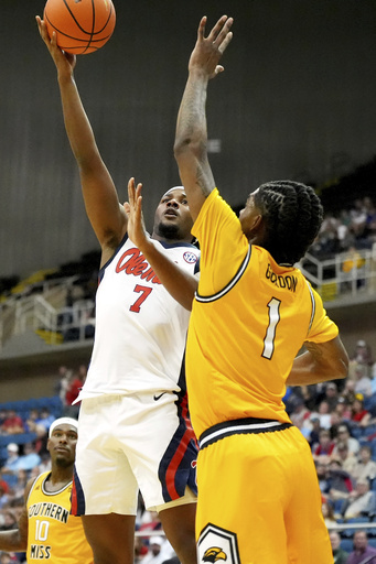 Pedulla scores 6 three-pointers, guiding No. 19 Ole Miss to a 77-46 victory against Southern Miss