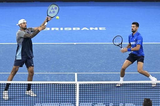 Djokovic and Kyrgios delight fans with spectacular plays in doubles victory