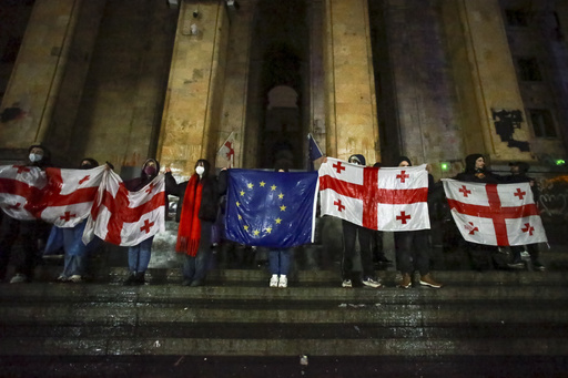 Over 200 individuals arrested in Georgia amid demonstrations against halted EU negotiations.