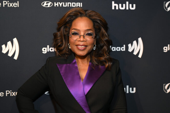 BEVERLY HILLS, CALIFORNIA - MARCH 14: Oprah Winfrey poses backstage during the 35th GLAAD Media Awards - Los Angeles at The Beverly Hilton on March 14, 2024 in Beverly Hills, California. (Photo by Michael Kovac/Getty Images for GLAAD )