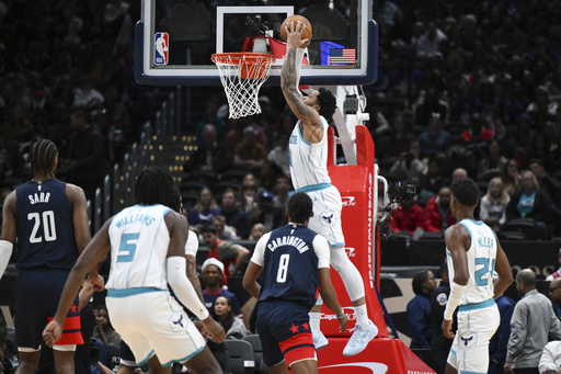 Poole’s late three-pointer secures a 113-110 victory for Wizards against the Hornets.