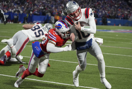 James Cook tallies two touchdowns as Bills secure 24-21 victory against Patriots with three turnovers.