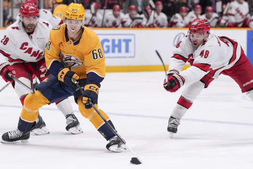 Jonathan Marchessault maintains stellar performance, guides Predators to 5-2 victory against Hurricanes