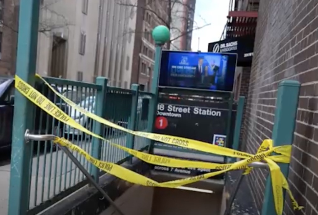 Crime Scene NYC Subway (Photo: NYP)