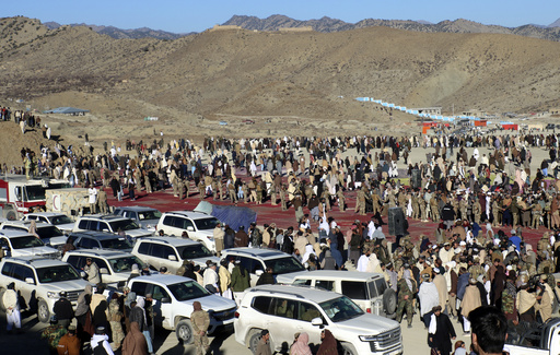 Thousands gather for the funeral of a Taliban official who lost his life in an Islamic State suicide attack.