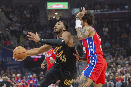 Darius Garland tallies 26 points as the Cavaliers, the NBA’s top team, overpower the 76ers 126-99, marking their 25th victory in 29 games.