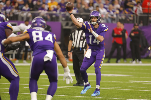 Darnold shines for Vikings, achieving a personal best of 347 yards and 5 touchdowns in a 42-21 win over Cousins and the Falcons.