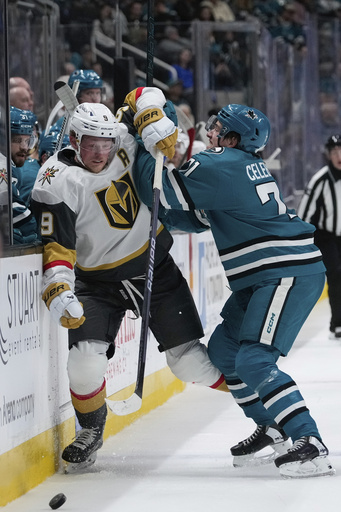 Golden Knights net two rapid short-handed goals in 6-3 victory against Sharks