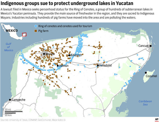 Mayan Indigenous groups seek personhood recognition for their sacred cenotes.